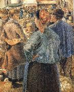 Camille Pissarro Pang plans Schwarz livestock market oil on canvas